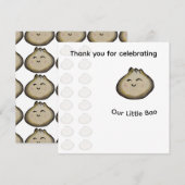 Invitation à la fête d'anniversaire de Bao Dumplin (Devant / Derrière)