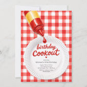 Invitation à la fête d'anniversaire de barbecue (Devant)
