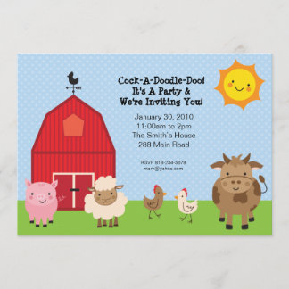 Invitation à la fête d'anniversaire de Barnyard