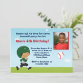 Invitation à la fête d'anniversaire de baseball (Debout devant)