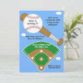 Invitation à la fête d'anniversaire de baseball (Debout devant)