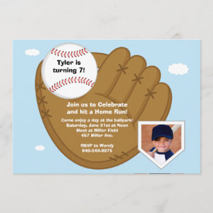 Invitation à la fête d'anniversaire de baseball