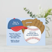 Invitation à la fête d'anniversaire de baseball (Debout devant)