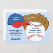Invitation à la fête d'anniversaire de baseball (Devant / Derrière)