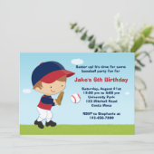Invitation à la fête d'anniversaire de baseball (Debout devant)