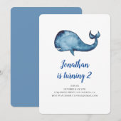 Invitation à la fête d'anniversaire de bébé garçon (Devant / Derrière)