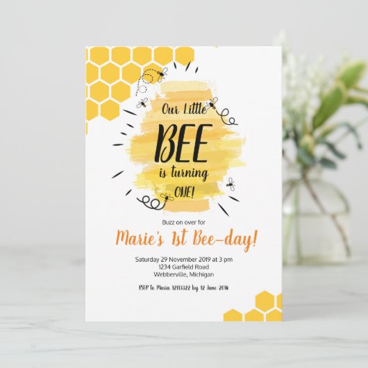 Invitation à la fête d'anniversaire de Bee 1er (Debout devant)