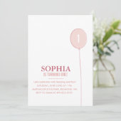 Invitation à la fête d'anniversaire de Big Balloon (Debout devant)