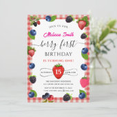 Invitation à la fête d'anniversaire de Blueberry (Debout devant)