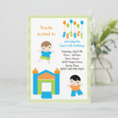 Invitation à la fête d'anniversaire de Bounce Hous (Debout devant)