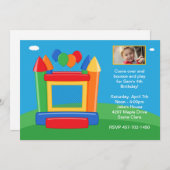 Invitation à la fête d'anniversaire de Bounce Hous (Devant / Derrière)