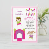 Invitation à la fête d'anniversaire de Bounce Hous (Debout devant)