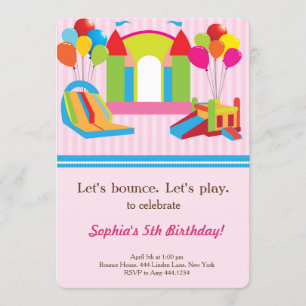 Invitation à la fête d'anniversaire de Bounce Hous