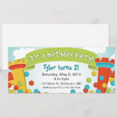 Invitation à la fête d'anniversaire de Bounce Hous (Devant / Derrière)