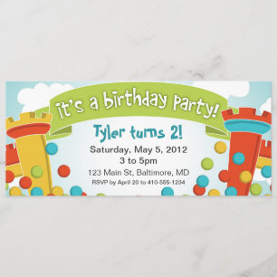 Invitation à la fête d'anniversaire de Bounce Hous