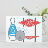 Invitation à la fête d'anniversaire de Bowling (Debout devant)