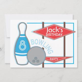 Invitation à la fête d'anniversaire de Bowling