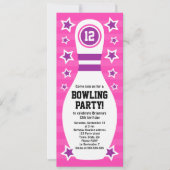 Invitation à la fête d'anniversaire de Bowling ave (Devant)