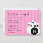 Invitation à la fête d'anniversaire de Bowling - r (Devant)