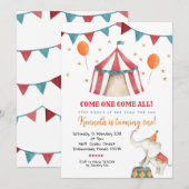 Invitation à la fête d'anniversaire de Boy Circus  (Devant / Derrière)