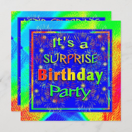 Invitation à la fête d'anniversaire de Bright Surp (Devant / Derrière)