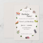 Invitation à la fête d'anniversaire de Bug (Devant / Derrière)
