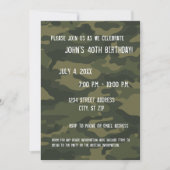Invitation à la fête d'anniversaire de Camo (Devant)
