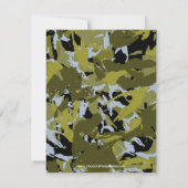 Invitation à la fête d'anniversaire de Camo Boy (Dos)