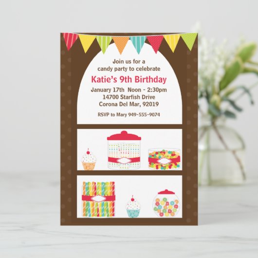 Invitation à la fête d'anniversaire de Candy (Debout devant)