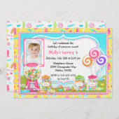 Invitation à la fête d'anniversaire de Candy (Devant / Derrière)