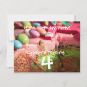 Invitation à la fête d'anniversaire de Candy Kid (Devant)