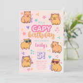 Invitation à la fête d'anniversaire de Capybara (Debout devant)