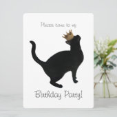 Invitation à la fête d'anniversaire de Cat Crown (Debout devant)