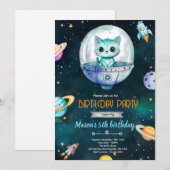 Invitation à la fête d'anniversaire de chaton de g (Devant / Derrière)