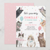 Invitation à la fête d'anniversaire de chaton, Let (Devant / Derrière)