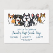 Invitation à la fête d'anniversaire de Chien sur m (Devant)