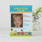 Invitation à la fête d'anniversaire de Choo Choo A (Debout devant)