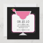 Invitation à la fête d'anniversaire de cocktails (Dos)