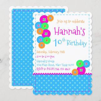 Invitation à la fête d'anniversaire de couture