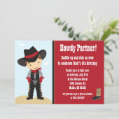 Invitation à la fête d'anniversaire de Cowboy (Debout devant)