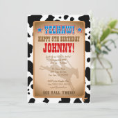 Invitation à la fête d'anniversaire de Cowboy (Debout devant)