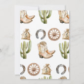 Invitation à la fête d'anniversaire de Cowboy (Dos)