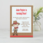 Invitation à la fête d'anniversaire de Cowboy (Debout devant)