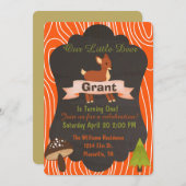 Invitation à la fête d'anniversaire de Cuer Deer W (Devant / Derrière)