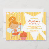 Invitation à la fête d'anniversaire de Cupcake Fai (Devant)