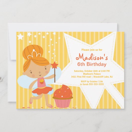 Invitation à la fête d'anniversaire de Cupcake Fai (Devant)
