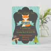 Invitation à la fête d'anniversaire de Cute Fox Wo (Debout devant)