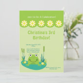 Invitation à la fête d'anniversaire de Cute Frog P (Debout devant)