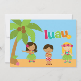 Invitation à la fête d'anniversaire de CUTE Hula