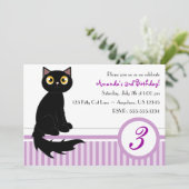 Invitation à la fête d'anniversaire de Cute Kitty  (Debout devant)